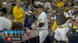 球場騒然！ 松井裕樹、わずか10球でド軍をねじ伏せる… 大谷、ラックスを三振斬りの完璧リリーフ　解説者が絶賛「しっかり腕も振れてるし、コントロールできてる」