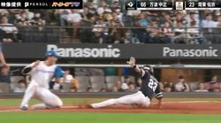 瞬き厳禁“3.13秒の決着”…！爆肩・万波 vs 鬼脚・周東の“ほこたて対決”がヤバすぎると話題「最高のエンタメ」「プロやねぇ」