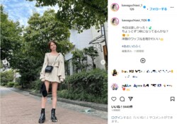 川口葵の“ウエストチラリ”＆美脚ショットに「スタイルめちゃくちゃいい」「笑顔みると元気でる」と称賛の声