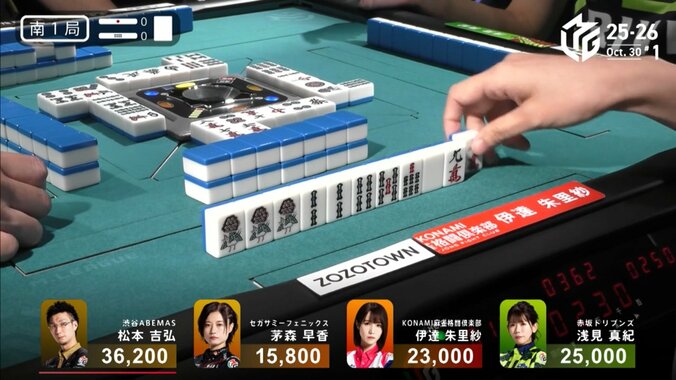 伊達朱里紗、抜群の選択からアガリへの美しい流れ