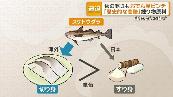 「世界的に白身の魚が取り合い」に