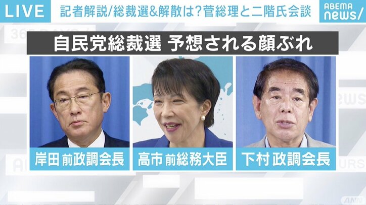 自民党総裁選、“9月17日告示、29日投開票”へ…菅総理は党の実力者たちの支持を背景に、政策論争を通して実績アピールか