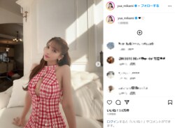 三上悠亜の“胸元チラリ”ワンピース姿にファン悶絶 「キューティハニーみたい」「かわいいの天才」