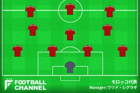 【スタメン速報】モロッコ代表、ポルトガル代表戦先発メンバー発表。大幅変更で主力SBが欠場