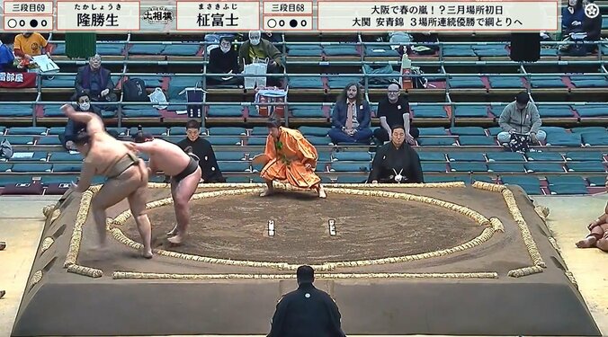 「昼前から鎮座してるw」大相撲中継、カメラが偶然捉えた著名人が話題 升席に正座で声援を送る様子にファン驚き 5枚目