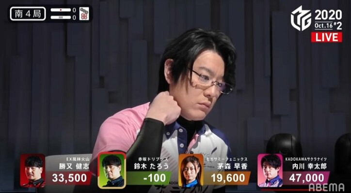 今年もMリーグは“サクラ前線”内川幸太郎が今季初勝利 チームも首位浮上/麻雀・Mリーグ