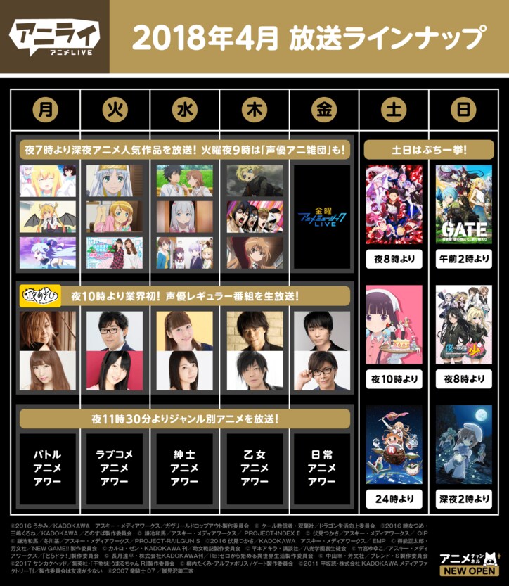 AbemaTV、新たな「アニメ3チャンネル」が4月1日に誕生 新アニメチャンネル編成&オープン記念特別カウントダウン編成も発表
