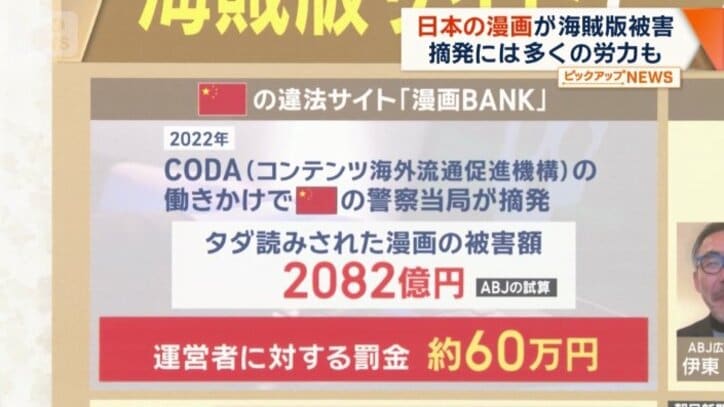 中国の違法サイト「漫画BANK」