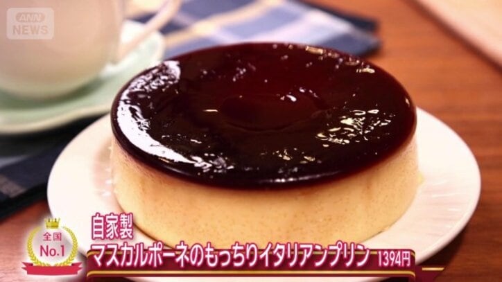 自家製マスカルポーネのもっちりイタリアンプリン