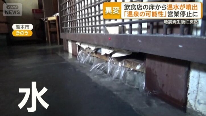 勢いよく流れ出る水