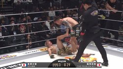 【画像】「なめんじゃねーよ」BD戦士を衝撃ダウンで見下す