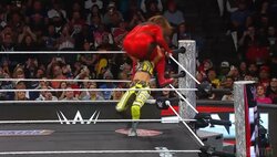 コーナーから衝撃の“お尻”パワーボム「お尻が痛そう」女子レスラー、自重が災いする落ち方に心配の声