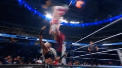 「今の状態を考えると…」ケガ抱える日本人女子レスラー、驚きの“絶叫”アクロバティックダイブに会場騒然「よく飛びましたね」