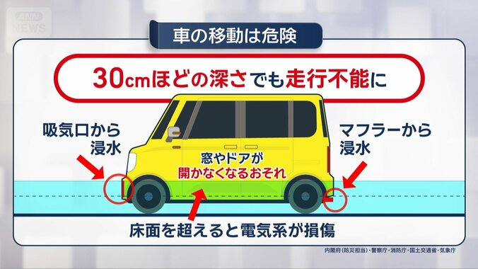 車の移動は危険