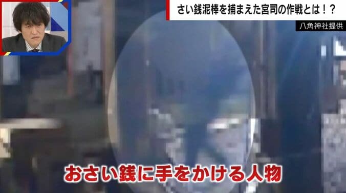 防犯カメラが捉えた賽銭泥棒