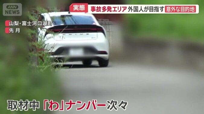 「わ」ナンバーの車が次々