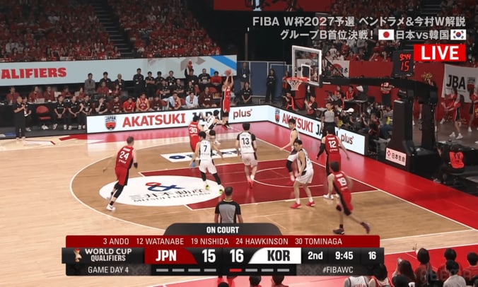 ホーキンソンはこの位置からリバウンドに