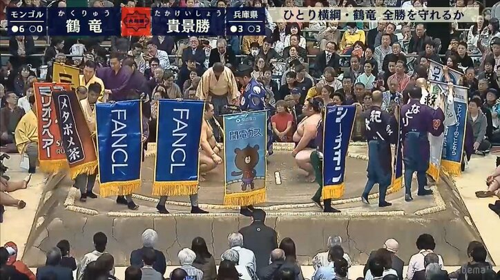 横綱・鶴竜の懸賞推定金額は170万千円！　懸賞テロップ導入に「これは面白い」と視聴者