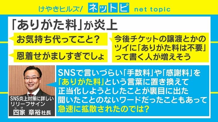 謎のワード「ありがた料」がネットで炎上、言葉の置き換えが裏目に？