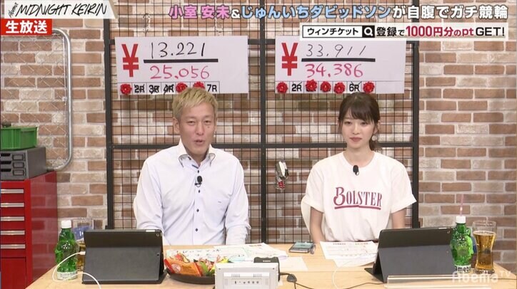 テラハ・小室安未、7レース中5レース的中でも収支はマイナスに「勉強しなくては」