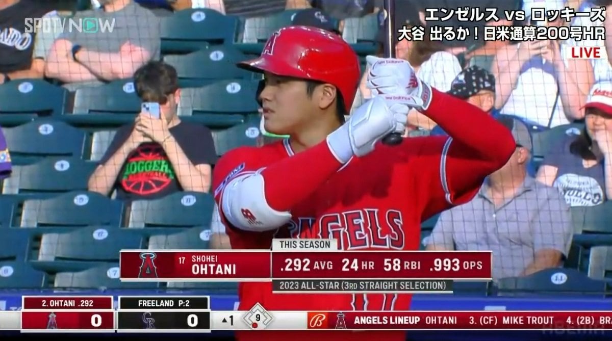 大谷翔平、日米通算200本塁打を達成 5回第3打席で3戦ぶり25号は