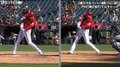 ミートポイントも自在 大谷翔平、強烈マルチ安打の比較でわかった懐の深さ ファンも「美しいスイング」