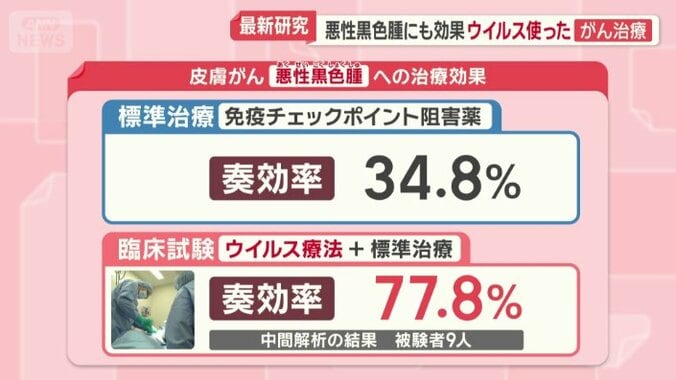 悪性黒色腫への治療効果