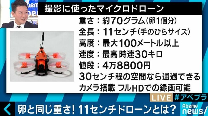 革新的なMVが話題！全長11センチ・卵１個分のマイクロドローンが描く世界