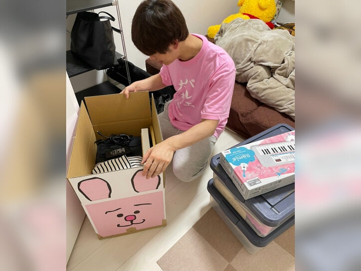 【画像】荷物をまとめる夫・しゅんP