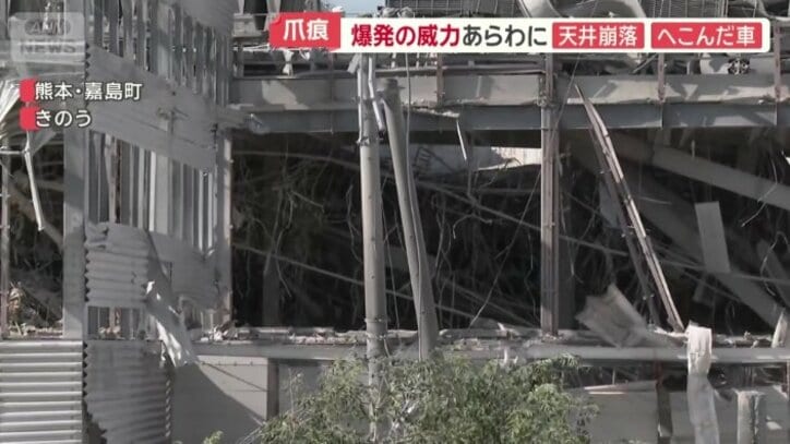 天井が崩落した2階部分
