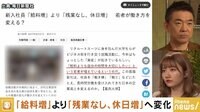 NewsBAR橋下 - 名場面 - 新入社員給料増より休日増を優先!? | 動画視聴は【Abemaビデオ(AbemaTV)】