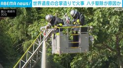世界遺産の合掌造りで火事 ハチ駆除が原因か