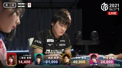 寝てる？いや、読んでいる！多井隆晴、まぶたを閉じて相手の手を“スキャン”「やってんな！」／麻雀・Mリーグ