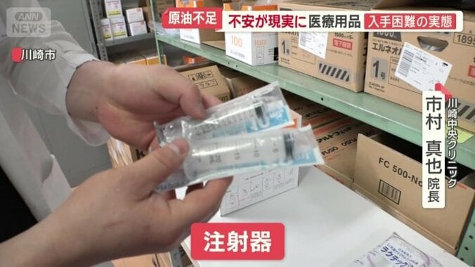 「注射器などほぼ100％石油化学由来の製品」