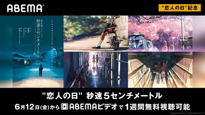 「恋人の日」にABEMAで切ない恋の物語を…『秒速5センチメートル』6月12日（金）0時より無料配信決定 1枚目