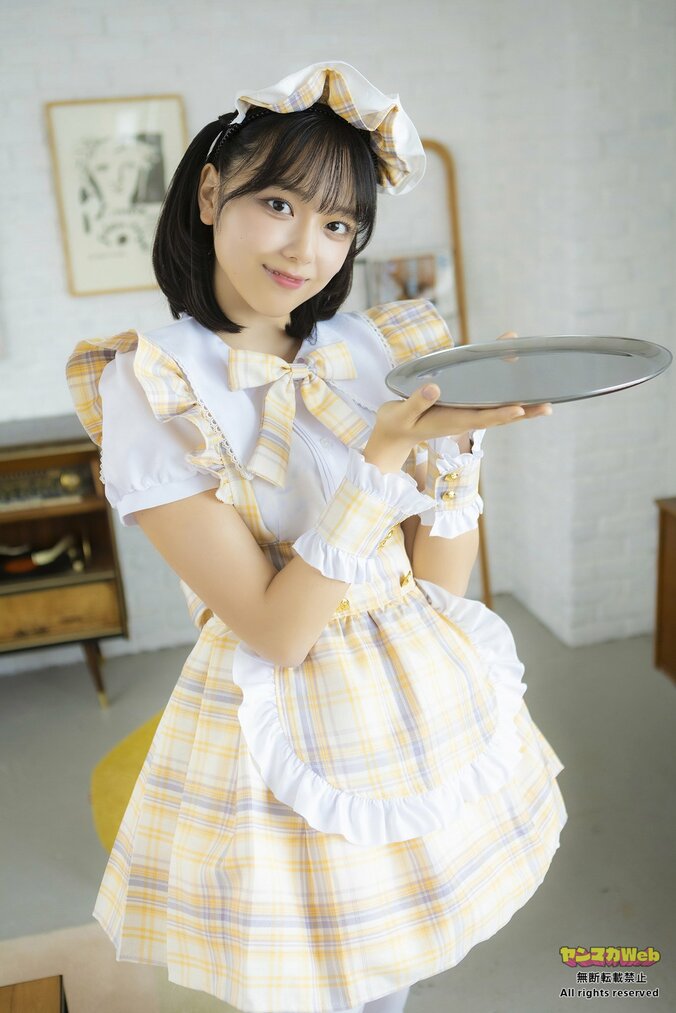 “ミスマガジン2025ミス週刊少年マガジン”江下晏梨がメイドだったら ヤンマガWeb「ミスマガのアソビバ！」カット公開 2枚目