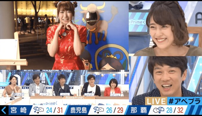 【美人気象予報士コスプレまとめ】女教師穂川に小松アナ「興奮」、スタジオ沈黙のハプニングも 11枚目