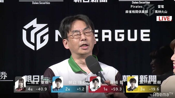 忍びなれども忍ばない！藤崎智、御役目果たす快勝 セミファイナルに「足場は固まった」／麻雀・Mリーグ 1枚目