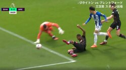 三笘薫「危険すぎる」試合開始早々、相手DFを一瞬で振り切る技ありプレーで敵陣を突破　元北朝鮮代表・鄭大世は「ファーストタッチが完璧」