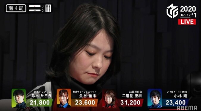 「9万2000点」分の一発ツモ炸裂！二階堂亜樹がオーラス総まくりトップ／麻雀・Mリーグ 1枚目