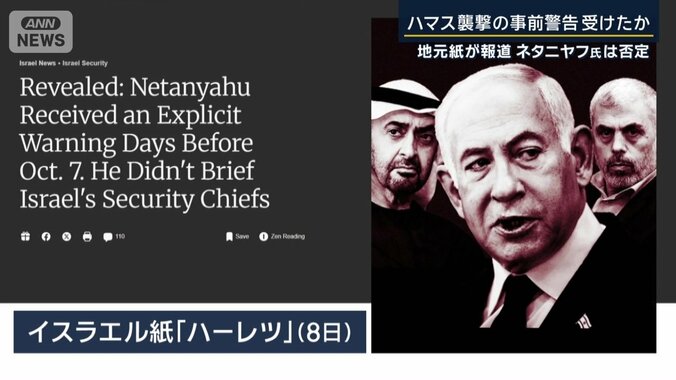 イスラエル紙『ハーレツ』8日