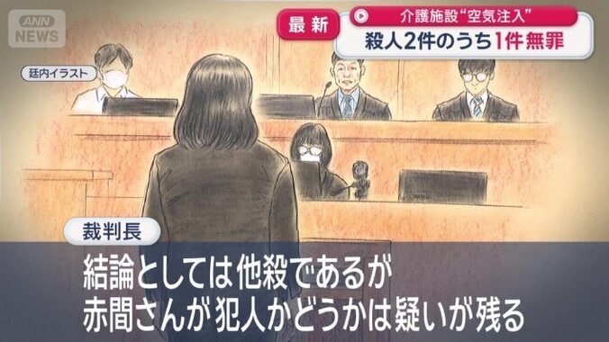 裁判長「赤間さんが犯人かどうかは疑いが残る」