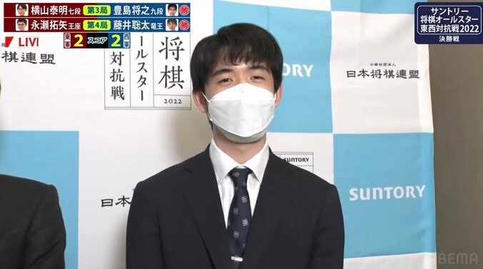 藤井聡太竜王、超早指し戦で永瀬拓矢王座とのゴールデンカード制する／SUNTORY 将棋オールスター 1枚目