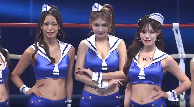 K-1 GIRLSキャプテンの波北かほ（写真中央）