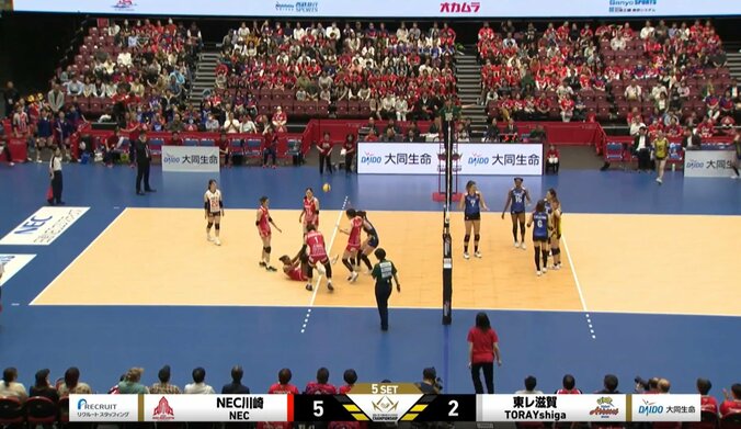 駆け寄る味方、相手選手