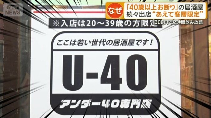 40歳未満の人しか入れない店