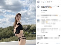 都丸紗也華、へそ出し＆背中見せショットでファン悩殺 圧巻ボディに「色気がスゴイ」「素晴らしい」歓喜の声