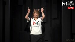 私、強くてかわいいでしょ？ギャル雀士、登場シーンで“ツノ出し”ヘアとテヘペロポーズでファン悩殺「きゃわいい！」／麻雀・Mトーナメント