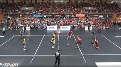 男子バレー、現役最後の試合で衝撃落下のサービスエース 28歳アウトサイドヒッターの“ラストダンス”に反響