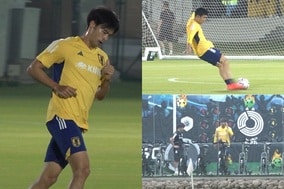 遠藤、守田、三笘がピッチに！合流に向けて調整　日本代表は“本番モード”に